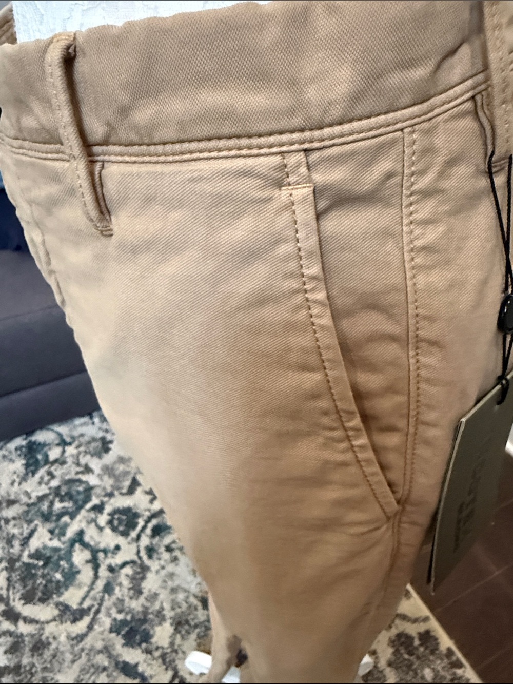Listing title: Incotex Slacks Desert Tan Slim Fit Chino Trousers 32 - Picture 3 of 16
